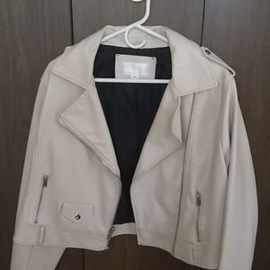 Faux leather  moto jacket. New without tags